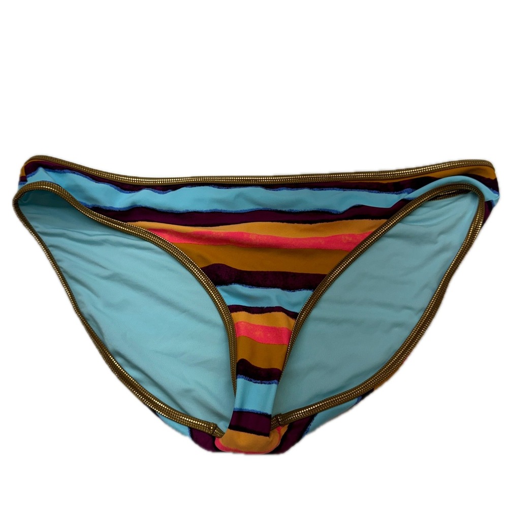 Aerie Bikini Bottoms Womens XXL Multi Striped Boho Beach Pool Summer